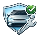 Icône de compatibilité garantie des ampoules LED avec le véhicule